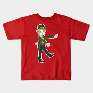 Top Wing Halloween Frankenstein Rod Kids T-Shirt